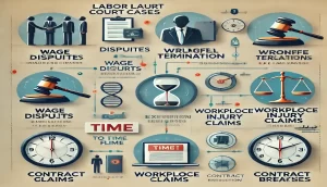 أنواع قضايا المحاكم العمالية بالتفصيل ومدة تنفيذها - محامي عمل
