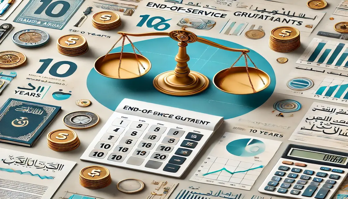 كيفية حساب مكافأة نهاية الخدمة بعد 10 سنوات بالسعودية؟